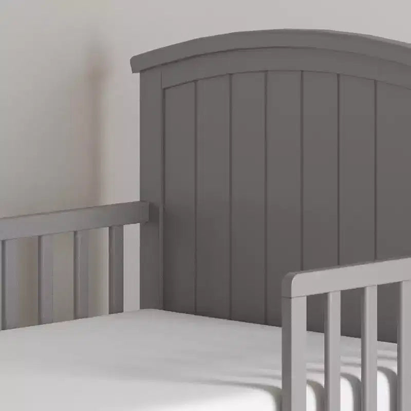 Arch Top Toddler Bed for Kids with Guard Rails, Low to Ground Design, Made of Pinewood, Clean Lines Match Any Decor