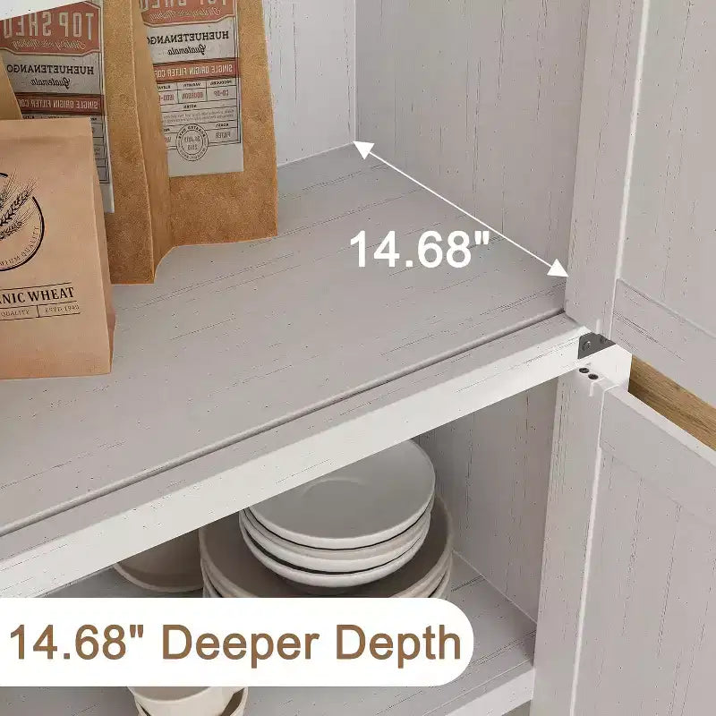 72 Arched Farmhouse Bookshelf - 5 Shelves Tall Wooden Display Cabinet, Glass/Wood Door Storage Cabinet