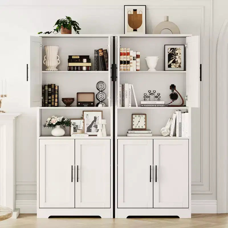 70 Tall Kitchen Pantry Cabinet with Doors and Adjustable Shelves, Freestanding Cupboard