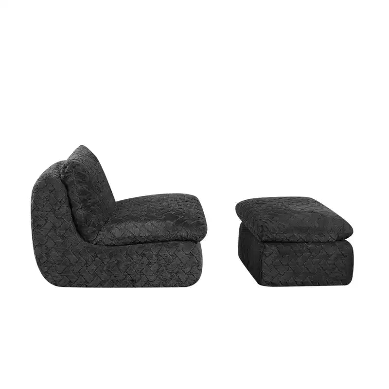 Full Compression Swivel Sofa Chair with Ottoman, Memory Foam, 360° Swivel, Ergonomic Design