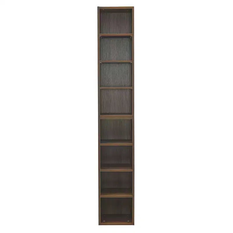 Narrow Bookshelf with 8 Tiers, Tall Bookcase for Books and CDs, Storage Organizer for Living Room, Hallway, Office