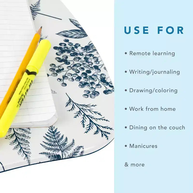 Lap Desk for Laptops up to 15.6", 17"W x 13.2"D Surface, Portable Cushioned Lap Tray
