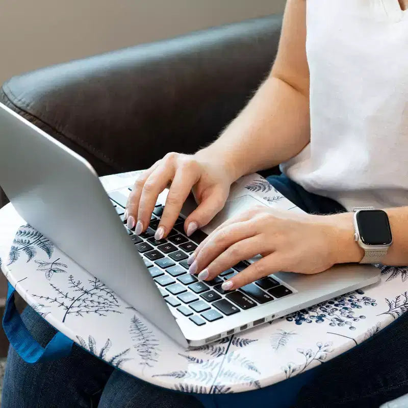 Lap Desk for Laptops up to 15.6", 17"W x 13.2"D Surface, Portable Cushioned Lap Tray