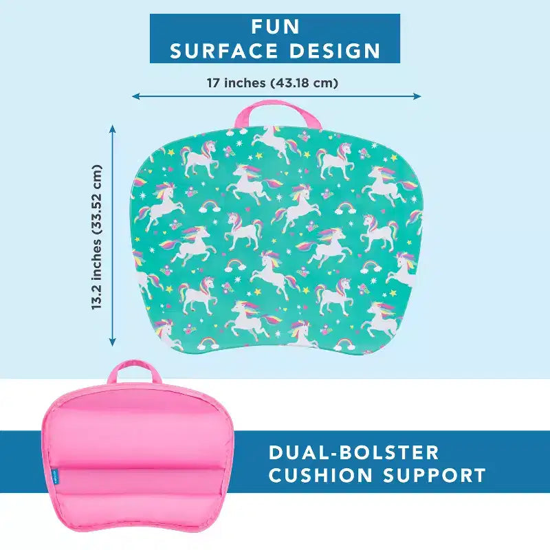 Lap Desk for Laptops up to 15.6", 17"W x 13.2"D Surface, Portable Cushioned Lap Tray