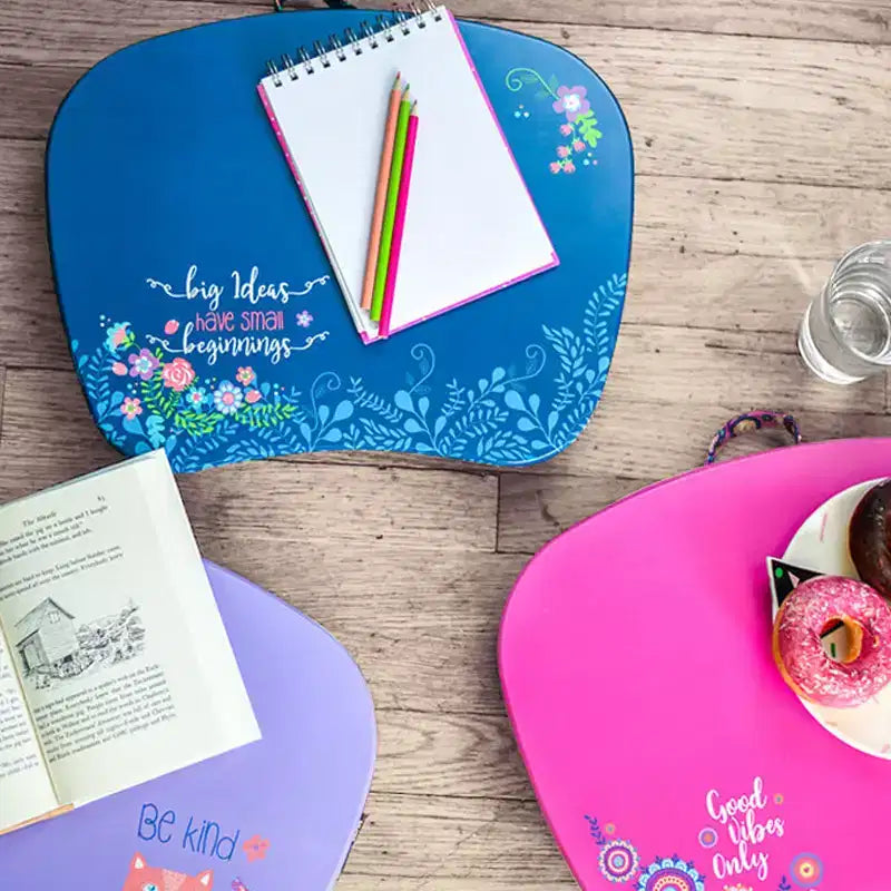 Lap Desk for Laptops up to 15.6", 17"W x 13.2"D Surface, Portable Cushioned Lap Tray