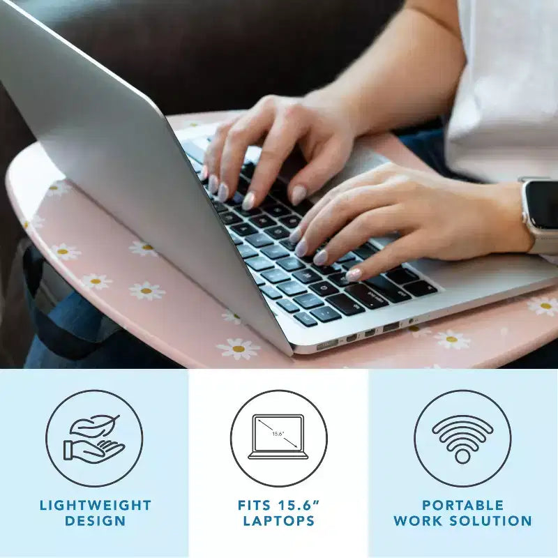 Lap Desk for Laptops up to 15.6", 17"W x 13.2"D Surface, Portable Cushioned Lap Tray