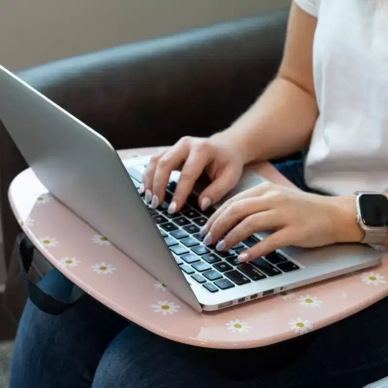 Lap Desk for Laptops up to 15.6", 17"W x 13.2"D Surface, Portable Cushioned Lap Tray