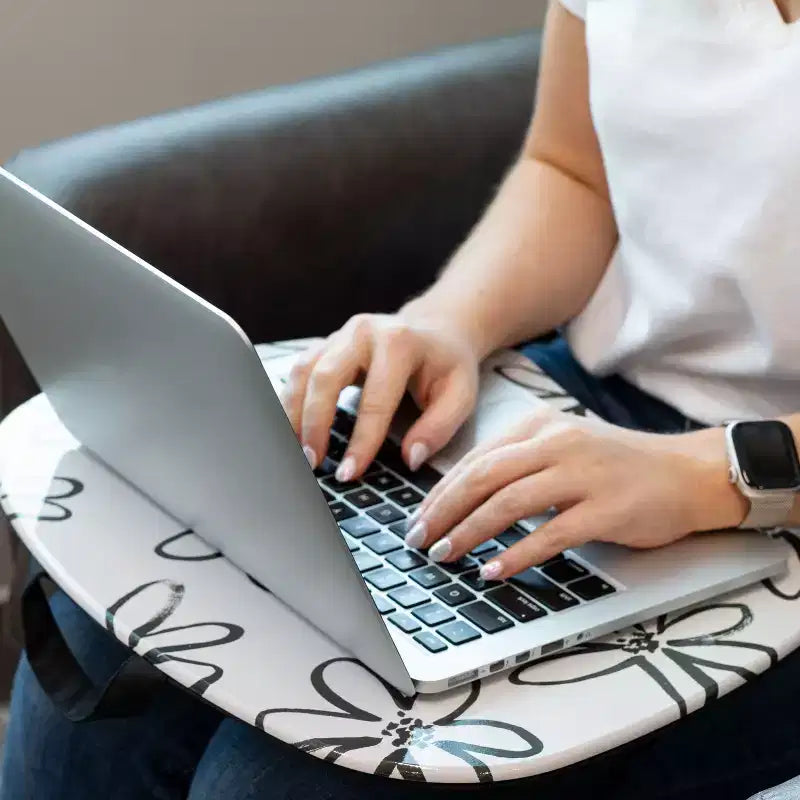 Lap Desk for Laptops up to 15.6", 17"W x 13.2"D Surface, Portable Cushioned Lap Tray
