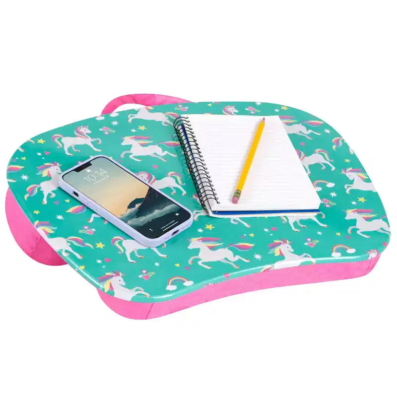 Lap Desk for Laptops up to 15.6", 17"W x 13.2"D Surface, Portable Cushioned Lap Tray