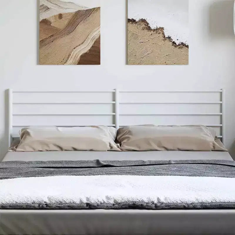 35.4" Metal Headboard for King Size Beds, Durable Steel Construction, Modern Minimalist Bedroom, Easy Assembly, White
