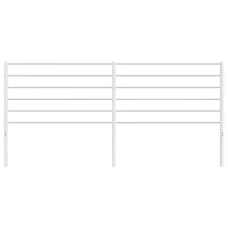 35.4" Metal Headboard for King Size Beds, Durable Steel Construction, Modern Minimalist Bedroom, Easy Assembly, White