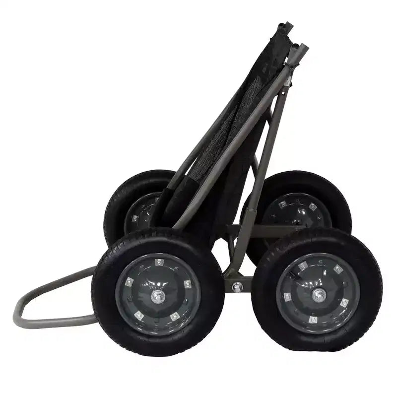 Multi-Use Folding Cart, 500 lb Capacity for Hauling Game, Bait, Hunting Gear, and Wood, Black