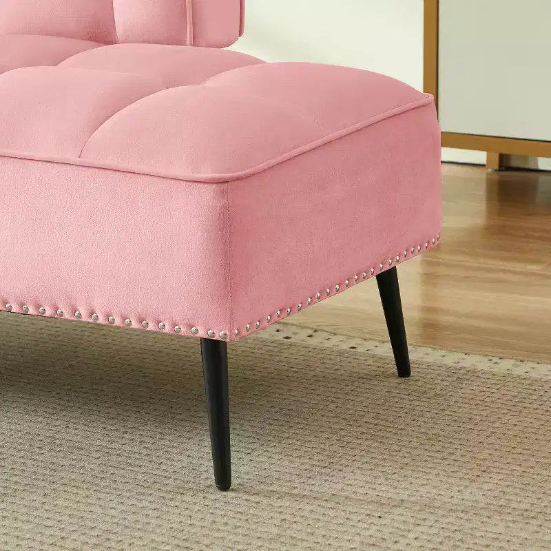54" Velvet Loveseat Sofa with Swivel Side Table & Backrest, 2-Seater Couch for Living Room, Bedroom