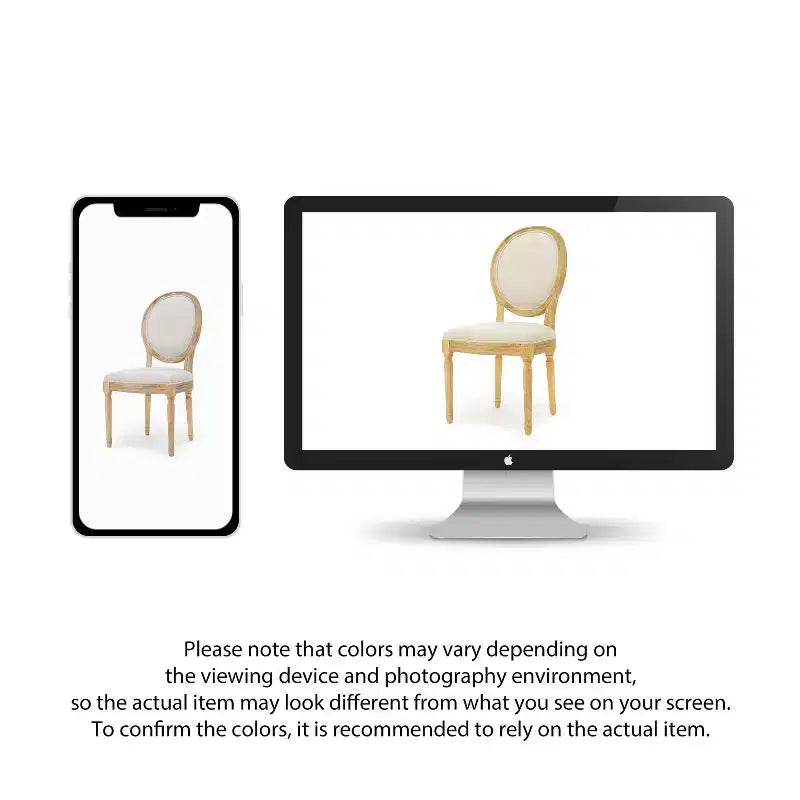Set of 2 Traditional Upholstered Dining Chairs with King Louis Back and Rubberwood Frame