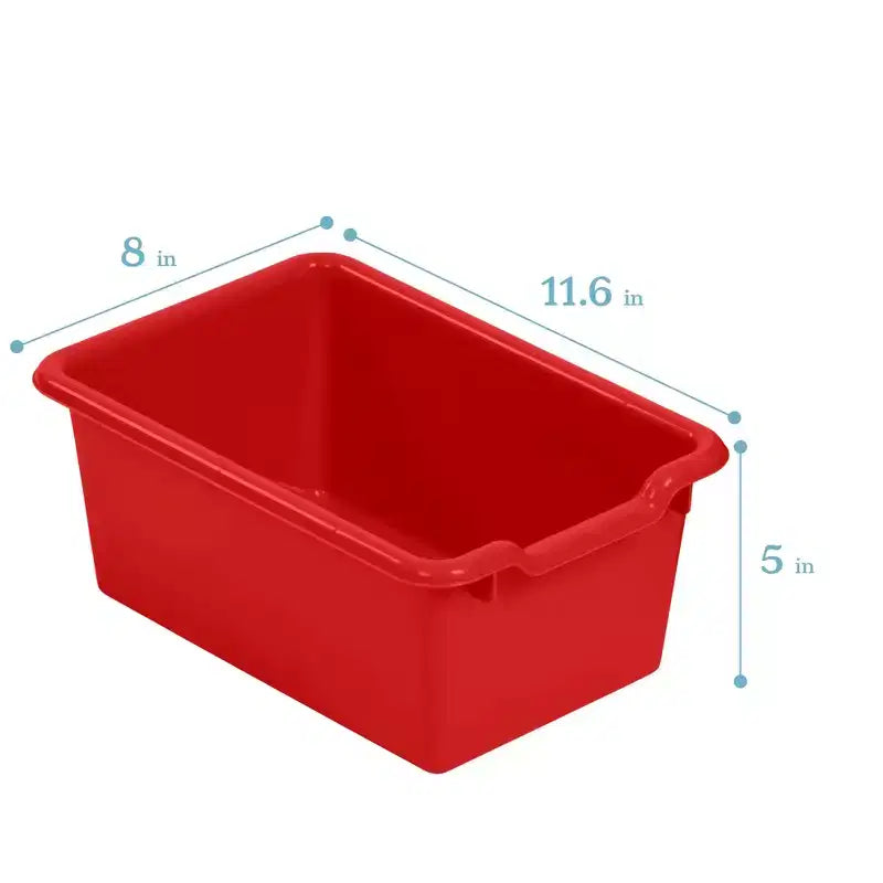 10-Cubby Tray Cabinet with 10 Scoop Front Storage Bins, 5x2, Kids Furniture