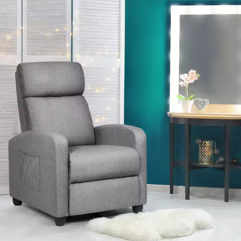 Recliner Massage Chair, Ergonomic Adjustable Single Sofa with Padded Seat – Black/Brown/Gray