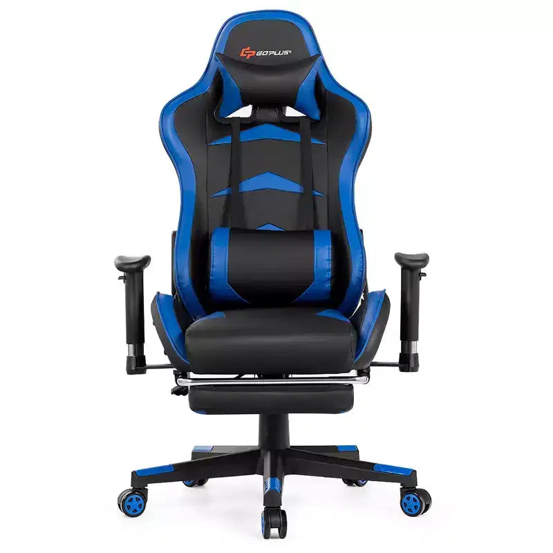 Massage Gaming Chair, Reclining Swivel Racing Office Chair with Footrest